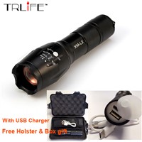 2017 USB Flashlight 8000 Lumens X900 LED CREE XM-L2 T6 Tactical Torch Zoomable Powerful Light Lamp Lighting For USB Charger