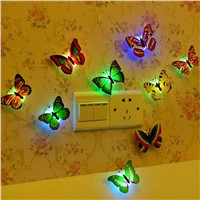 LumiParty Fashion 5pcs Flashing Colorful Butterfly night light baby bedside lights Party Night lights Indoor lighting decoration