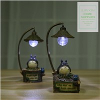 Cute Flexible Resin Totoro Night Light LED Bedside Nightlights For Children Birthday Gift Home Decor