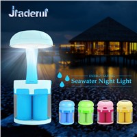Jiaderui Eco-friendly LED Desk Night Light Powered By Seawater/SaltWater Table Lamps for Bedroom Outdoor Camping Emergency Lamps