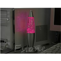 USB Multi-Color Changing Lava Lamp LED Glitter Mood Night Light Party Decoration-Y103