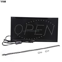 Bright Animated Motion Running Neon LED Business Store Shop OPEN Sign + Switch