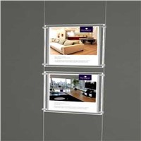 (2unit/Column) A4 Daul Sided Magnetic Front Panel Real Estate Agent LED Light Boxes,LED Landscape Displays Light Pockets