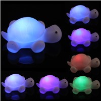 1 pc Turtle LED 7 Colours Night Light Lamp Party Christmas Decoration Colorful Flashing Light Toy Gift for Child Baby Kids
