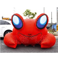 Inflatable moving red crab model