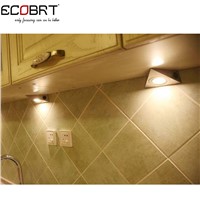 Modern Triangle LED Under Cabinet lights with rocker switch 110V / 220V 1.2W Kitchen Under-Counter lighting 2pcs/lot