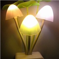 HOT  FashionCreative Mushroom LED Avatar Night light Bed Saving Sensor Light Lamp Romantic