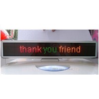 LED Message Sign Scroll Moving Display 21&amp;amp;quot; Desk board Programmable 3 color