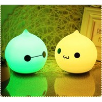 T Lovely 7 Color Night Light Silicone Soft Cartoon Baby Nursery Lamp Mini Hand Touch Cute Lamp Using battery