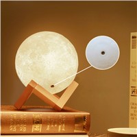 3D Magical LED Luna Night Light Moon Lamp Desk USB Charging Touch Control Home Decor
