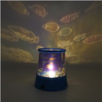 2016 Romantic Rotating Spin Night Light Projector Children Kids Baby Sleep Lighting Sky Star Fish Lamp Led Projection Bedroom