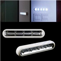 5 LED Touch Night Light Under Cabinet Closet Push Tap Stick On Lamp Home Kitchen