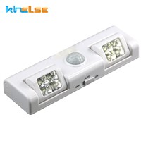 LED Night Light Bulb Auto PIR Motion Sensor Activated Cordless Battery Powered Wall Lamp for Cabinet, Bedroom, Drawer, Garage