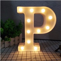 26 Alphabets LED Night Light 3D Plastic Letter Novelty Lamp Marquee Sign Alphabet Lights For Home Valentine&amp;amp;#39;s Day Holiday Decor