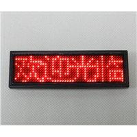 2017 New  RED led Programmable Message moving scrolling LED Name Badge Tag