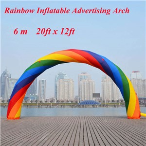 20ft*12ft D=6M Inflatable Rainbow Arch Good Quality Rainbow Inflatable Balloon for Special Activities