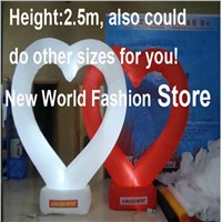 One Pcs Economic heart shaped cheap inflatable arch for sale(Height 2.5m,Red or White)