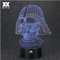 Star Wars Anakin Skywalker 3D Lamp Darth Vader LED Remote Control Night Light USB Desktop Decorative Table Lamp HUI YUAN Brand