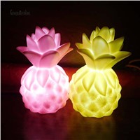 Coquimbo Pineaple Type Cute Soft Silicone Romantic Night Light Built In 3 LR44 Batteries Baby LED Silicone Soft Night Light
