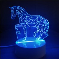 1 PC  3D Illusion  Skull Lamp Colorful Acrylic LED Night Light Micro USB Table Desk Lamp Wedding Decor Christmas Gift VBR78 T50