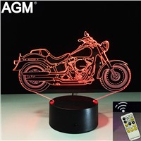 Motor Shape USB 3D LED lamps Night Light Table lamp Touch 7 Colors Changing Motorcycle Sleeping Lamparas Light Acrylic For Gift