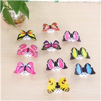 5pcs Colorful Luminous Butterfly Night Light Home Room Party Wedding Decoration Lights Lamp With Sticker Children Kids Gift P25