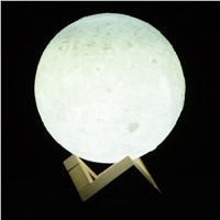 Creative 3D Print Moon Lamp with Touch-Sensing Switch 3D Lunar Lamp Color Changeable Night Lights For Decoration P15