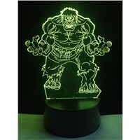 Marvel&amp;amp;#39;s The Avengers Super hero Creative 3D Hulk Night Light Acrylic Colorful Gradient LED Lamp Desk Table Light Boy Kid Gifts