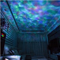 Creative Remote Control Ocean Sea Waves LED Projector Night Light Music Box Kids/Children Gift Bedroom Decoration Lamp