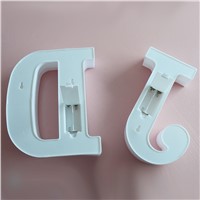 DELICORE DJ Letters White LED Night Light Marquee Sign Alphabet Lamp For Party Bedroom Wall Hanging Decor S025-DJ