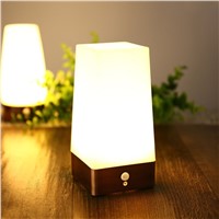Table Lamp Night Light New Design Warm White NightLight Battery Operated with Motion Sensor Square Energy Class A+ for Deco