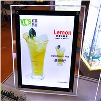 Wholesale High Qulaity Super Slim A4 Acrylic Frame LED Menu Boards Display Light Box  for Restaurant/Fast Food Store