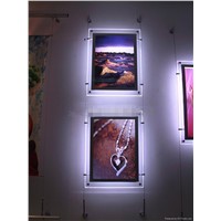 4PCS Double Sided A2 Acrylic Frame LED Illuminated Panels Window Hanging Display  Light Boxes for Real Estate Agent