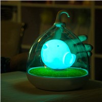 Colorful 3D Bird Cage USB Rechargeable LED Baby Night Light Beside Lamps Dimmer Vibration Sensor Night Lights  ALI88