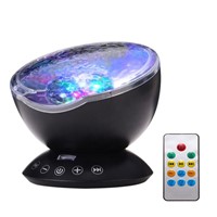 Ocean Wave Starry Sky LED Night Light Projector Luminaria Novelty Lamp USB Lamp Nightlight Illusion For Baby Children 12LED