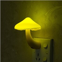 LED Night Light Mushroom Bird Four Leaf Clover Cloud  Wall Socket Lights Lamp for Bedroom Home Hot Light-controlled Sensor