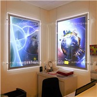 3PCS Single Sided A1 Portarit Cable Hanging Acrylic Frame LED Window Display Advertising Light Box