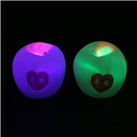 Christmas Eve Night Light Apple Gradient Crystal Led Lamp with Battery Kids Toys Gift Christmas Lamps