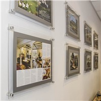 A3 wall mounted acrylic frame poster holder with LED illuminated