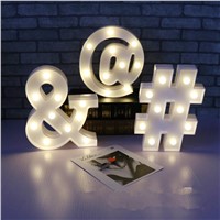 LED Night Light White 26 Letters Sign Alphabet Table Lamp For Birthday Wedding Party Bedroom Wall Hanging Photography Ornaments