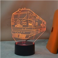 Bus Shape 3D Night Light 7 Color Changing Indoor Decoration Lamp 3d LED Night Light Sitting Room Lights TOY Car Gift