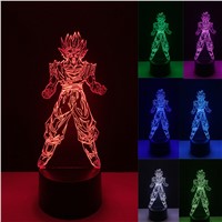 Dragon Ball Son Goku Strength Bombs 3D Table Lamp Luminaria LED Night Lights Creative Child Kid Sleeping Lamp Holiday Xmas Gifts