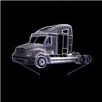Heavy Trucks 3D Night Light Car Lamp Usb 7 Colors Changing Remote Touch Switch LED Indoor Bedroom Lamp Party decor Lamp