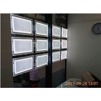 9CS Estate Window displays frame,single sided magnetic face crystal led illuminated light panel a4 landscape