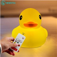 2017Newest Duck-shaped LED Night Light DC5V USB Rechargeable Touch LED Sensor Night Light Baby Bedroom Light With Remote Control