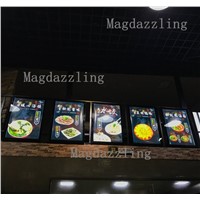 High Brightness Slim Magnetic Open Black Frame Restaurant LED Illuminated Menu Boards 16&amp;amp;quot;x24&amp;amp;quot;