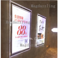 Home Theater Wall Mounted Slim Acrylic Frameless LED Illuminated Movie Poster Frame Advertising Lightbox for Cinema (5pcs/lot)