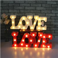 New Romantic Indoor Decorative WALL Lamps 3D LOVE Marquee Heart LED Night Light Home Christmas Party Wedding Decor Girl Gifts
