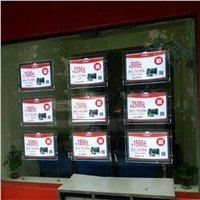 9Units X Real Estate Window Double Sided Signage Display,Acrylic Cable Hanging Display - A4 Landscape