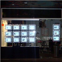 12PCS Landscape Hanging A4 Single Sided LED Window Displays Light pocket with U Pocket for Estate Agent, Properties
